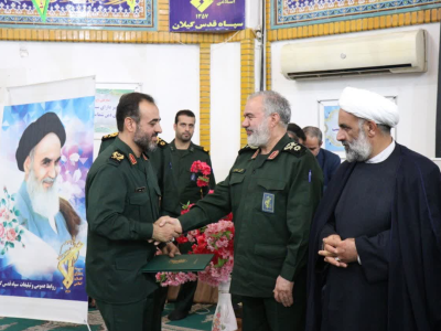 گزارش تصویری از آیین تکریم و معارفه فرمانده سپاه قدس گیلان