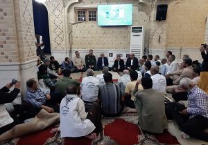 دیدار فرمانده سپاه ناحیه مرکزی رشت با کاروان پیاده حرم امام خمینی (ره)