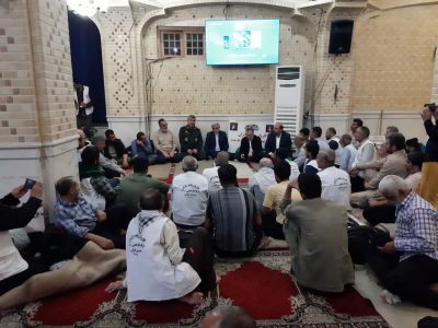 دیدار فرمانده سپاه ناحیه مرکزی رشت با کاروان پیاده حرم امام خمینی (ره)