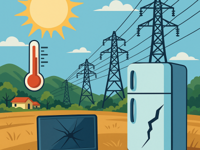 خسارت به لوازم خانگی گیلانیان در پی افزایش گرما و نوسانات برق